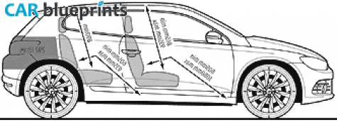 2009 Volkswagen Scirocco III 2.0TSI GT Coupe blueprint