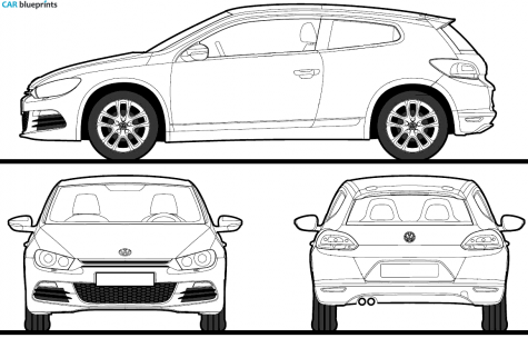 2009 Volkswagen Scirocco Coupe blueprint