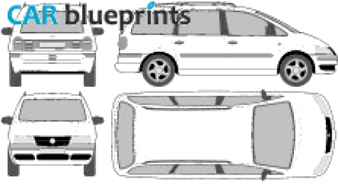 2005 Volkswagen Sharan 1B Minivan blueprint