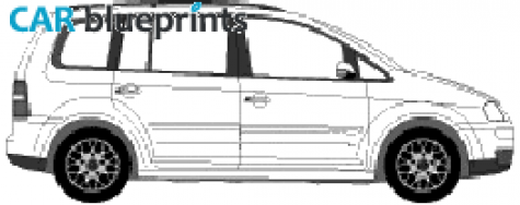 2005 Volkswagen Touran Minivan blueprint