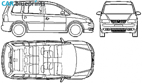 2006 Volkswagen Touran Minivan blueprint