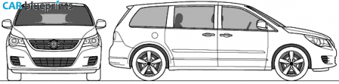 2010 Volkswagen Touran SUV blueprint