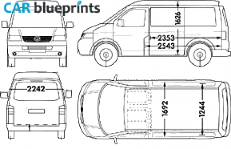 2006 Volkswagen Transporter Van blueprint