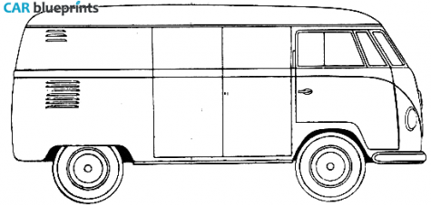 1954 Volkswagen Type 2 Microvan Van blueprint