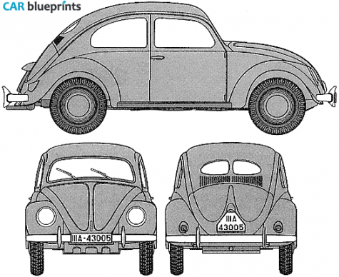 1944 Volkswagen Kdfwagen Sedan blueprint