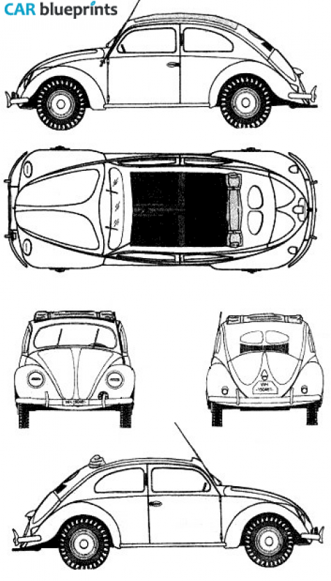 1941 Volkswagen Kdf Wagen Type 87 Coupe blueprint