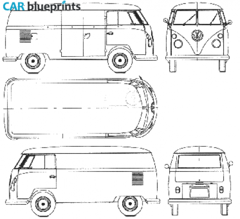 1963 Volkswagen  Van blueprint