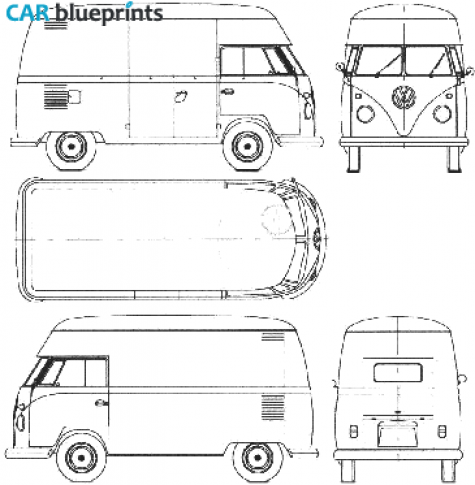 1960 Volkswagen High Roof Van blueprint