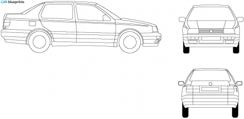 1995 Volkswagen Vento CL Sedan blueprint