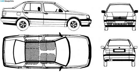 1995 Volkswagen Vento CL Sedan blueprint