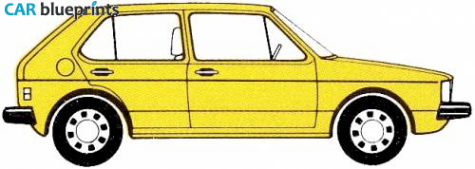 1981 Volkswagen Golf Mk I Hatchback blueprint