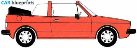 1981 Volkswagen Golf Mk I Rabbit Cabriolet blueprint