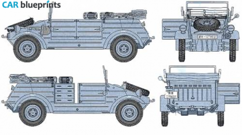 Volkswagen Kubelwagen Truck blueprint