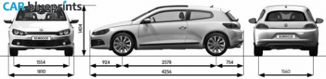 2009 Volkswagen Scirocco Hatchback blueprint