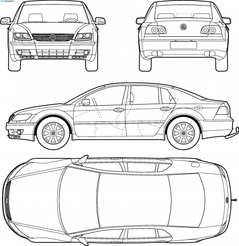 2004 Volkswagen Phaeton Sedan blueprint