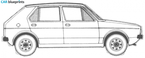 2001 Volkswagen Golf I Sedan blueprint