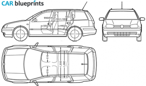 2005 Volkswagen Golf MK IV Wagon blueprint