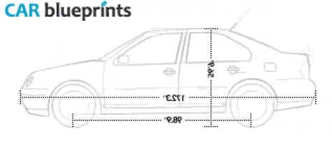 2001 Volkswagen Jetta Sedan blueprint