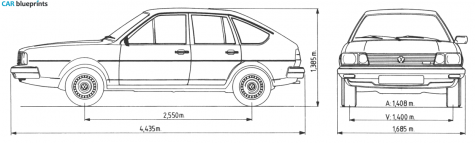 1980 Volkswagen Passat II (B2) Hatchback blueprint