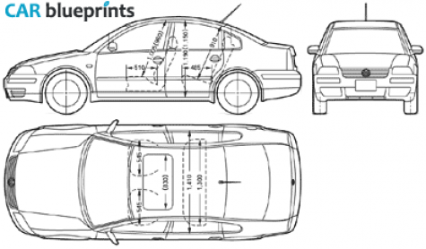 2005 Volkswagen Passat Sedan blueprint