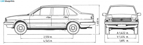 1980 Volkswagen Santana Sedan blueprint