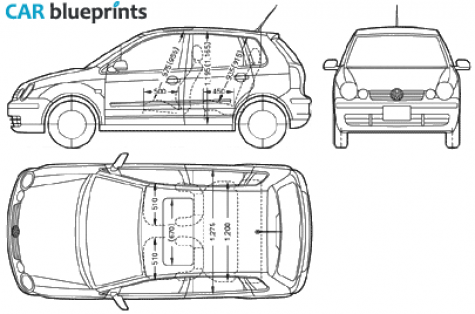 2005 Volkswagen Polo 5-door Hatchback blueprint