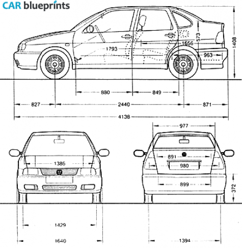 2005 Volkswagen Polo Sedan blueprint