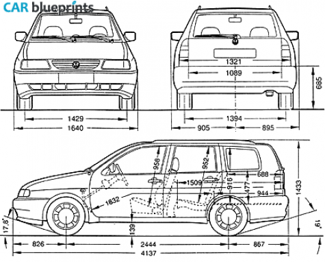 2005 Volkswagen Polo Variant Wagon blueprint