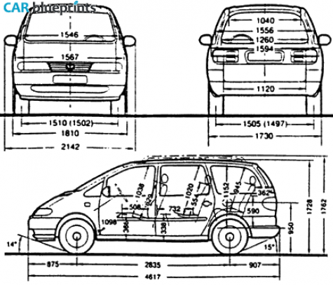 1994 Volkswagen Sharan Van blueprint