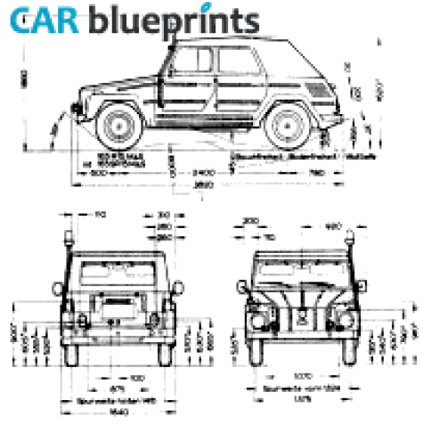 1969 Volkswagen Thing Wagon blueprint