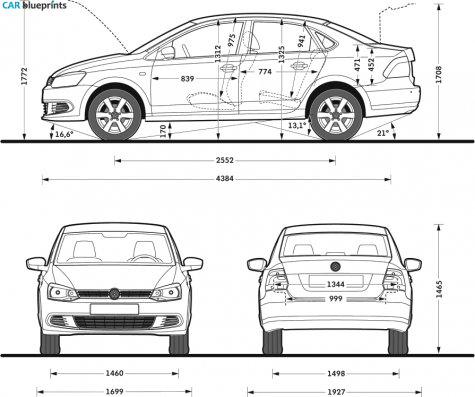 Volkswagen  Sedan blueprint