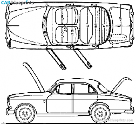 1962 Volvo 122 Amazon Sedan blueprint