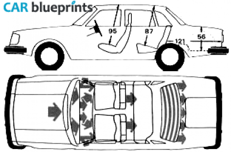 1976 Volvo 244 DL Sedan blueprint