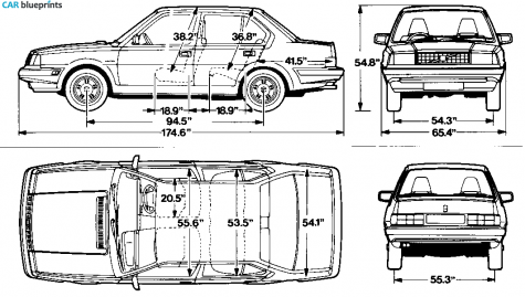 1976 Volvo 300 Sedan blueprint