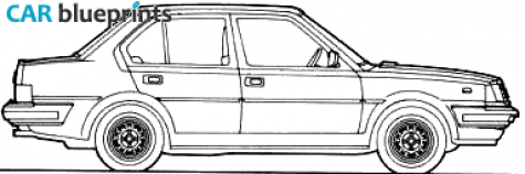 1984 Volvo 340 Sedan blueprint