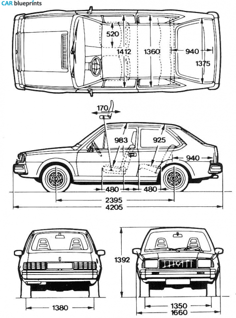 1978 Volvo 343 Hatchback blueprint