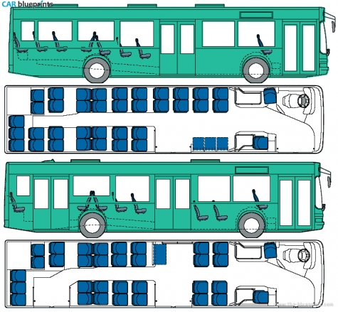 Volvo 5000 Bus blueprint