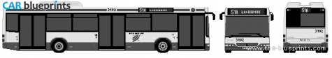 2003 Volvo 7000 Bus blueprint