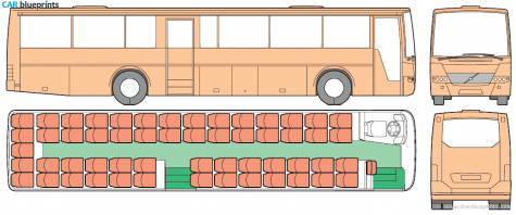 Volvo 8700 Bus blueprint