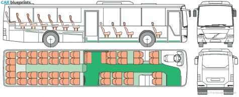 Volvo 8700LE Bus blueprint