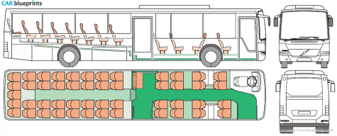 Volvo 8700LE Bus blueprint