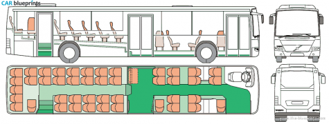 Volvo 8700LE Bus blueprint