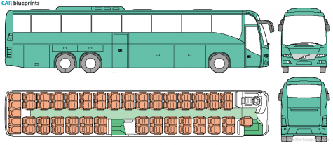 Volvo 9700 Bus blueprint