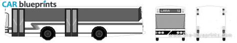 Volvo B12BLE Volgren CR221L Bus blueprint