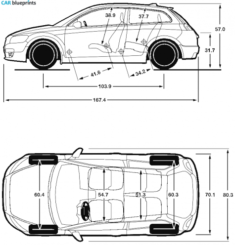 2009 Volvo C30 Hatchback blueprint