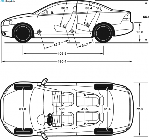 2007 Volvo C70 Sedan blueprint