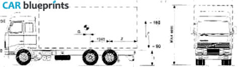 1994 Volvo FH12-380 6x2 Truck blueprint