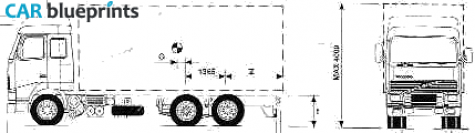 1994 Volvo FH12-420 6x2 Truck blueprint