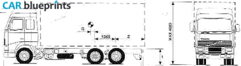 1994 Volvo FH16-470 6x2 Truck blueprint