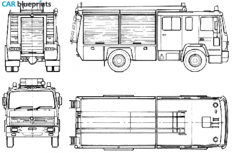 1973 Volvo FL613 Fire Truck blueprint